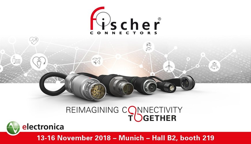 Ad Electronica, Fischer Connectors presenta qual è la sua visione a lungo termine della connettività, mediante le sue partnership tecnologicamente all’avanguardia e le applicazioni per i clienti e per tutti i mercati